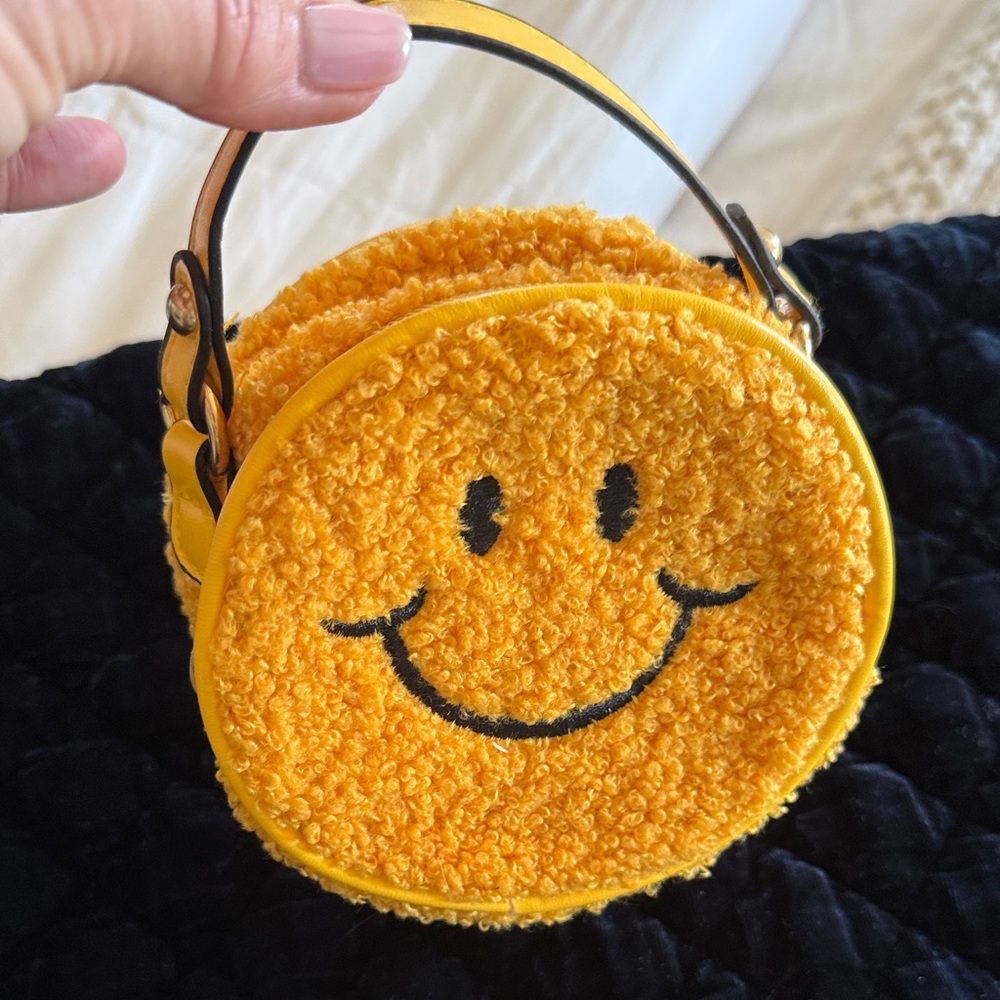 Yellow Smiley Face Crossbody Bag - Picture 5 of 6